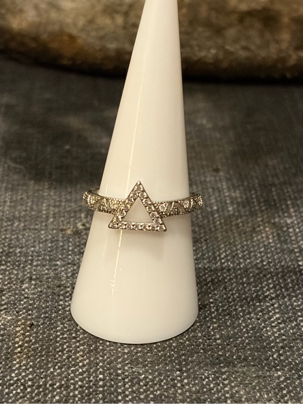Simple & Elegant.925 Sterling Silver Minimalist Pavé Ring with CZ accents